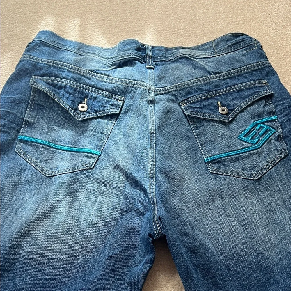 Vintage Y2K ENCYE a Sean Combs Co. Denim Jean Shorts Mens Size 46 Blue‎